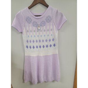 Disney Frozen II Girls Knit Dress Short Sleeve Purple Size 4T